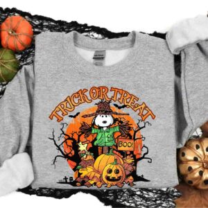Trick Or Treat Pumpkin Halloween Snoopy Sweatshirt