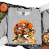 The Peanuts Characters And Snoopy Horror Movie Halloween T Shirt
