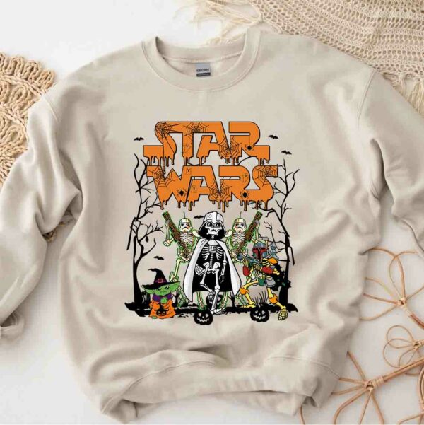 Star Wars Halloween Skeleton Baby Yoda Sweatshirt