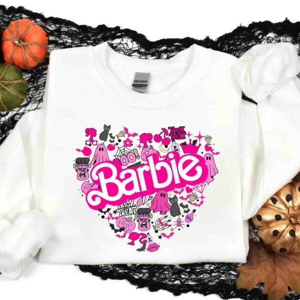 Pink Halloween Barbie Trick Or Treat Shirt