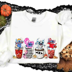 Lilo Stitch Coffee Pumpkin Spice Latte Halloween Shirt