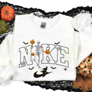 Nike Spooky Skeleton Pumpkin Shirt