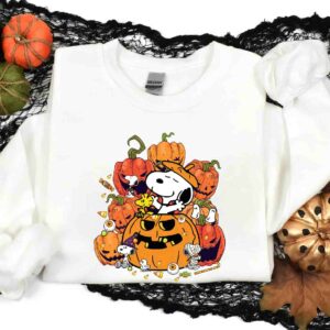 Snoopy Dog And Friends Autumn Halloween Pumpkins Shirt
