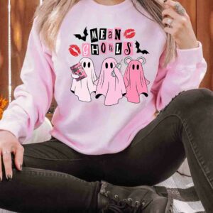 Mean Ghouls Pink Boo Sweatshirt