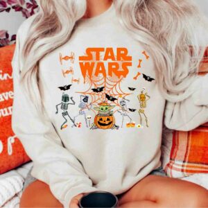 Skeleton Yoda Pumpkin Star Wars Halloween Shirt