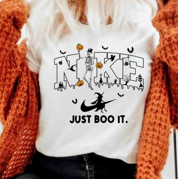 Nike Spooky Skeleton Just Boo It Shirt