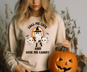 Cute Halloween Call Me And Give Candy Spooky Shirt