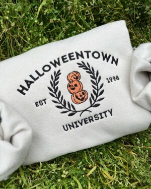 Halloweentown University Funny Fall Embroidered Sweatshirt
