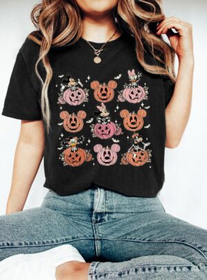 Vintage Mickey and Friends Halloween Disney Pumpkins Shirt