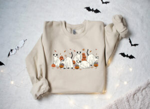 Halloween Ghost Cat Halloween Spooky Season Sweatshirt