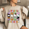 Kitty Spooky Halloween Embroidery Crewneck Sweatshirt