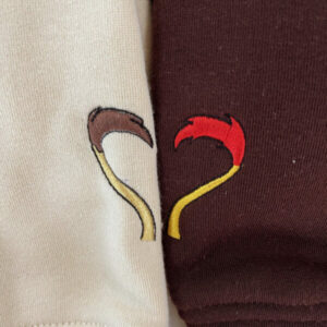 Simba And Nala Couple Matching Embroidered Sweatshirt