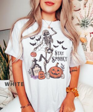 Stay Spooky Halloween Skeleton Fall Shirt