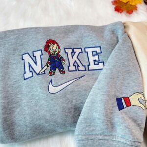 Chucky And Tiffany Couple Matching Embroidered Sweatshirt