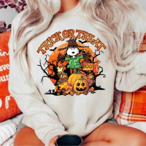 Trick Or Treat Pumpkin Halloween Snoopy Sweatshirt