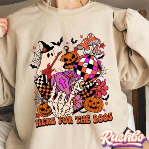 Here For The Boos Halloween Spooky Vibes Shirt