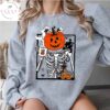Skeleton Pumpkin Halloween Sweatshirt