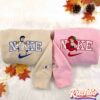 Beauty And The Beast Couple Matching Embroidered Sweatshirt
