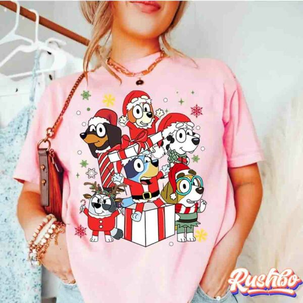 Bluey And Bingo Family Merry Christmas 2023 T Shirt