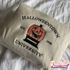 Halloween Town University Embroidered Halloween Shirt