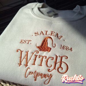 Witch Halloween Salem Witch Company Embroidered Sweatshirt