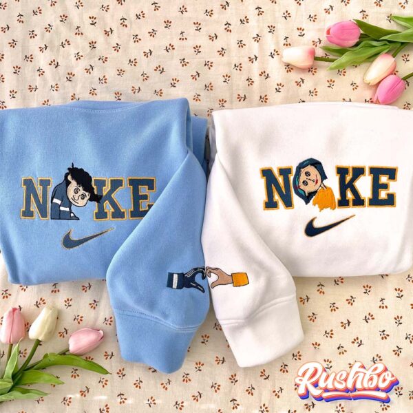 Coraline And Wybie Couple Matching Embroidered Sweatshirt