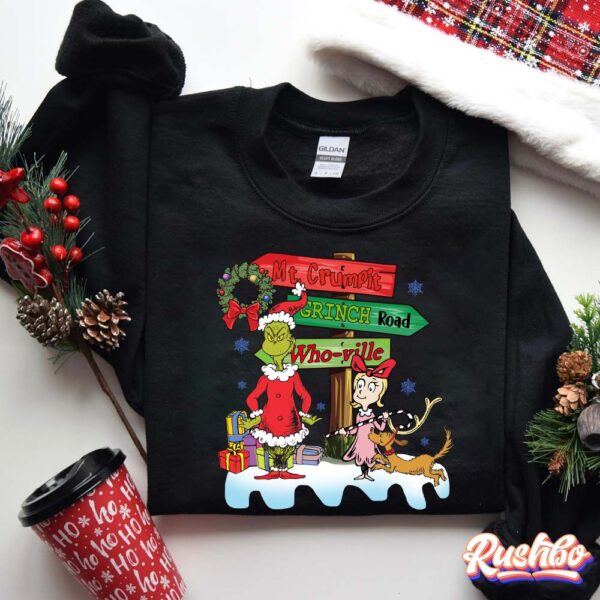 Mt Crumpit Grinch Road Who-ville Christmas Sweatshirt