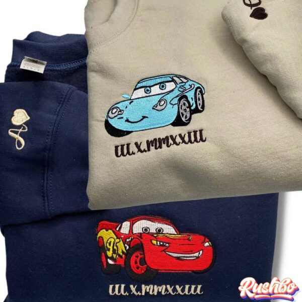 Cars Mcqueen X Sally Couple Embroidered Sweatshirt