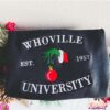 Whoville University Christmas Embroidered Sweatshirt