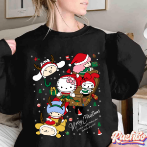 Merry Christmas Cute Hello Kitty Shirt