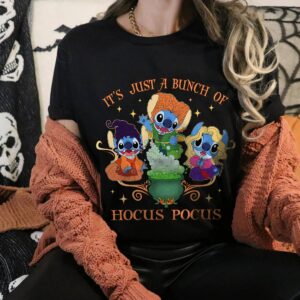 Stitch It's Just A Bunch Of Hocus Pocus Halloween Shirt