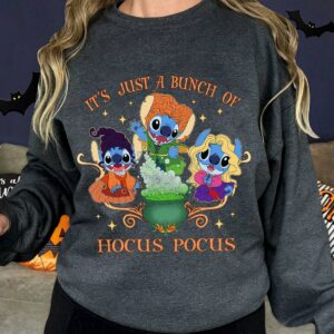 Stitch It's Just A Bunch Of Hocus Pocus Halloween Shirt