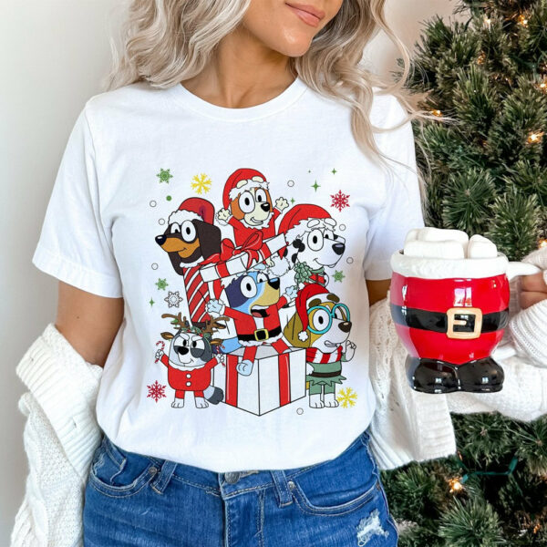 Bluey And Bingo Family Merry Christmas 2023 T Shirt