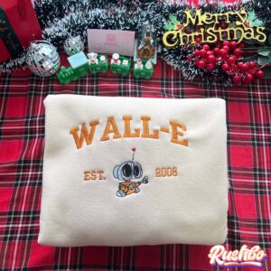 Wall-e and Eve Christmas Embroidered Sweatshirt