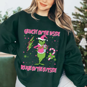 Grinchy On The Inside Bougie Outside Christmas Sweatshirt