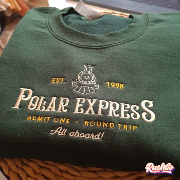 Polar Express Christmas Embroidered Sweatshirt