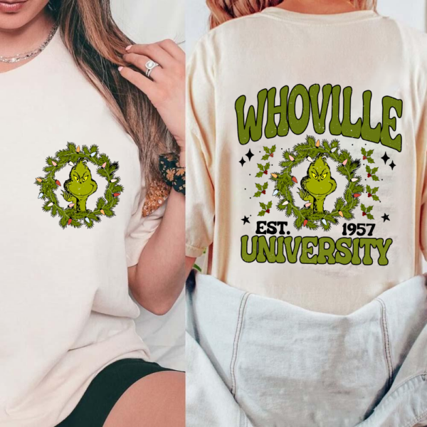 Grinch Whoville University Est 1957 Christmas Sweatshirt