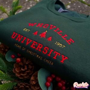 Christmas Whoville University Embroidered Sweatshirt