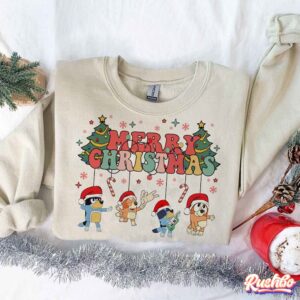 Christmas Bluey And Bingo Xmas Family Shirt