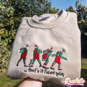 The Grinch Embroidered Christmas Sweatshirt