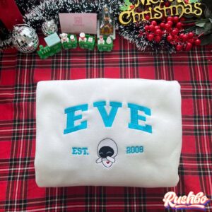 Wall-e And Eve Christmas Embroidered Sweatshirt