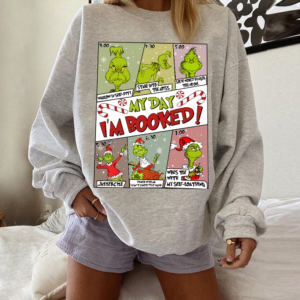 Grinch My Day Booked Christmas Sweatshirt