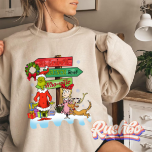 Mr Grinch Road Who-ville Christmas Sweatshirt