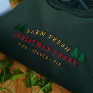 Farm Fresh Christmas Vintage Embroidered Sweatshirt