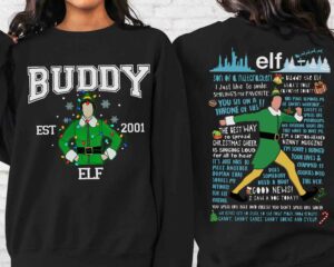 Buddy The Elf Portrait Vintage Quotes Christmas Light T Shirt