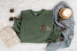 Classic Rudolph And Clarice Christmas TV Movie Embroidered Sweatshirt