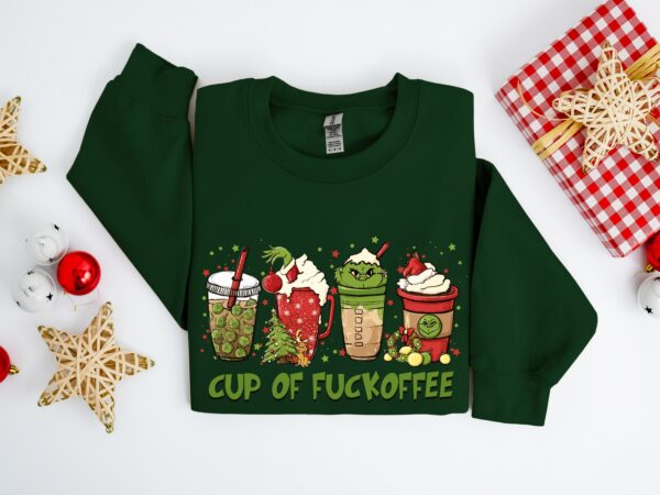Cup Of Fuckoffee Christmas Latte Drinks Sweatshirt