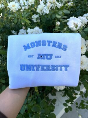 Embroidered Monsters University Sweatshirt Hoodie