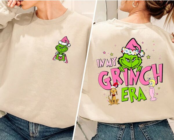 In My Grich Era Merry GrinchMas Double Sided Crewneck Sweatshirt