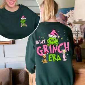 In My Grich Era Merry GrinchMas Double Sided Crewneck Sweatshirt